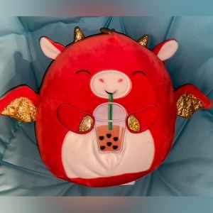 8” Baiden the red dragon Squishmallow. Tag NOT included.